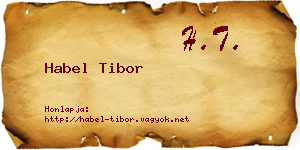 Habel Tibor névjegykártya